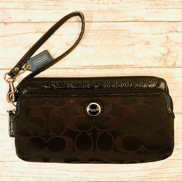 Coach Canvas Wristlet - Black - Picture 6 of 15